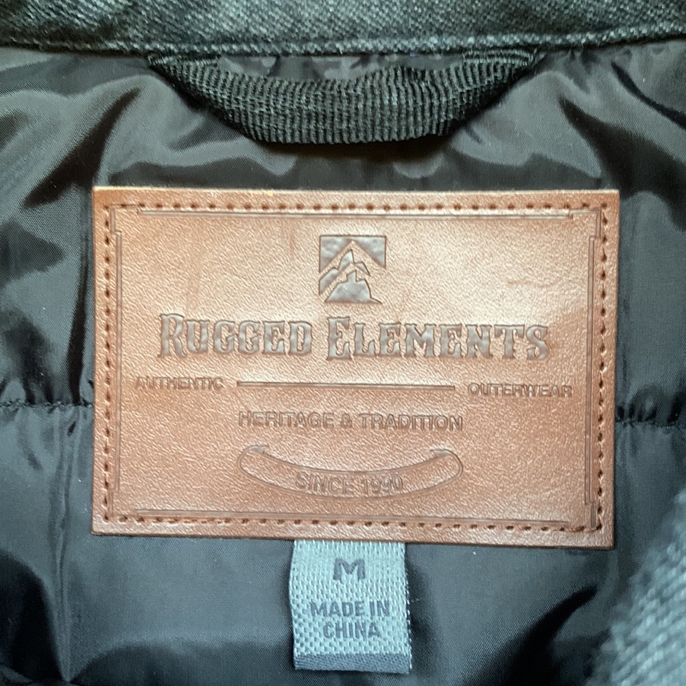 RUGGED ELEMENTS Men’s Button Down Utility Insulated Puffer Jacket - Picture 8 of 16